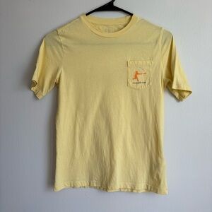 Vineyard Vines Lacrosse Light Yellow Short Sleeve Tee Kids Size S 8-10